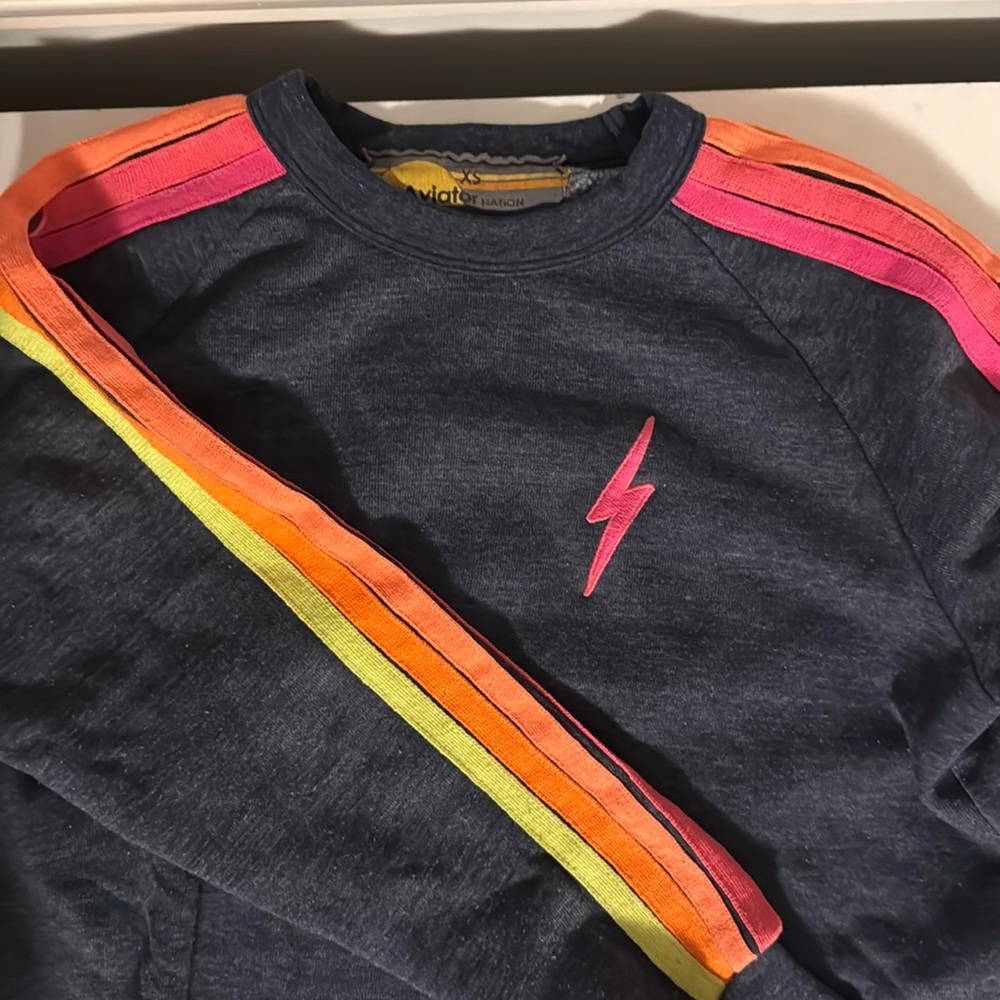 Aviator Nation Cropped Sweatshirt XS